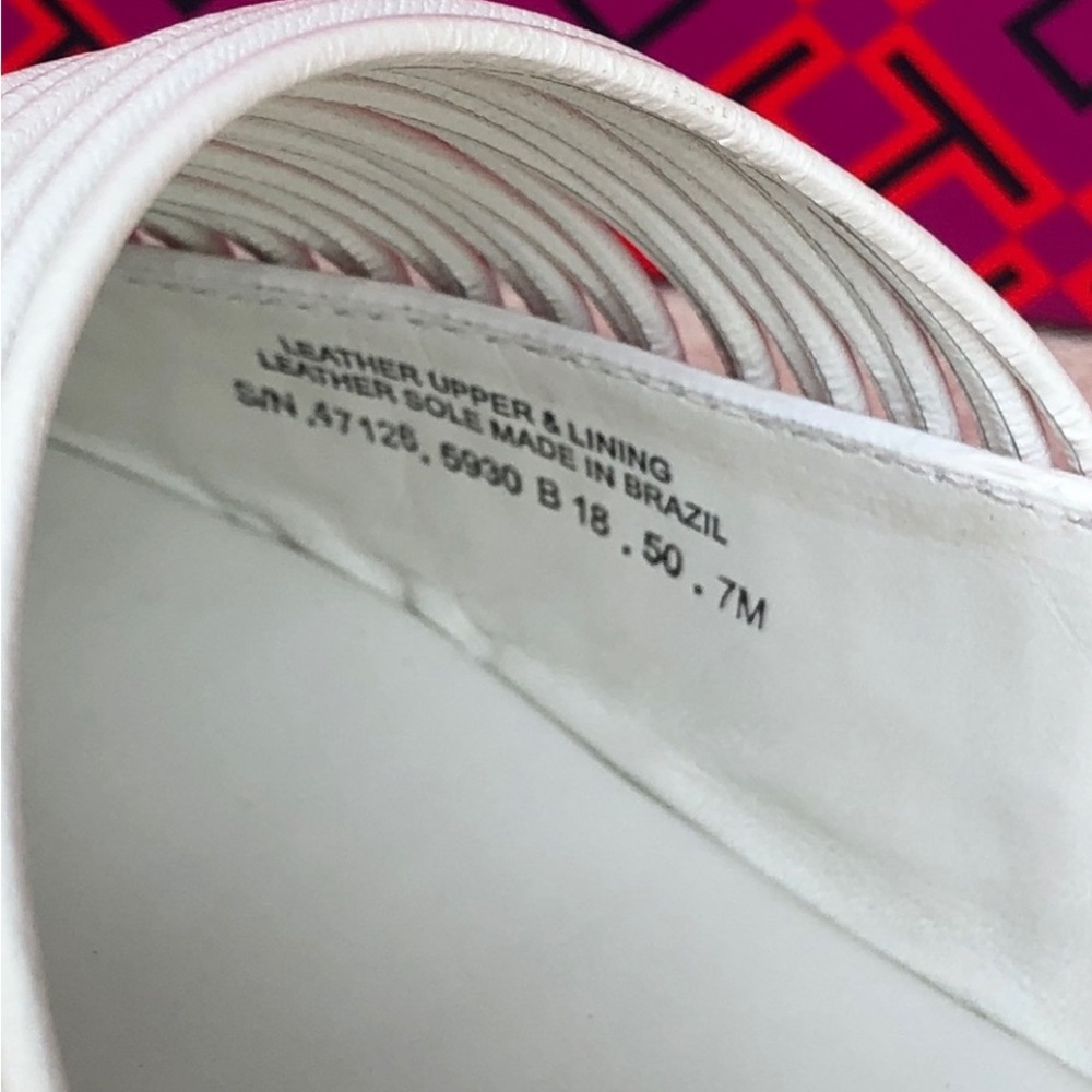 TORY BURCH Sienna flat slide leather mules white size 7 - Picture 12 of 17